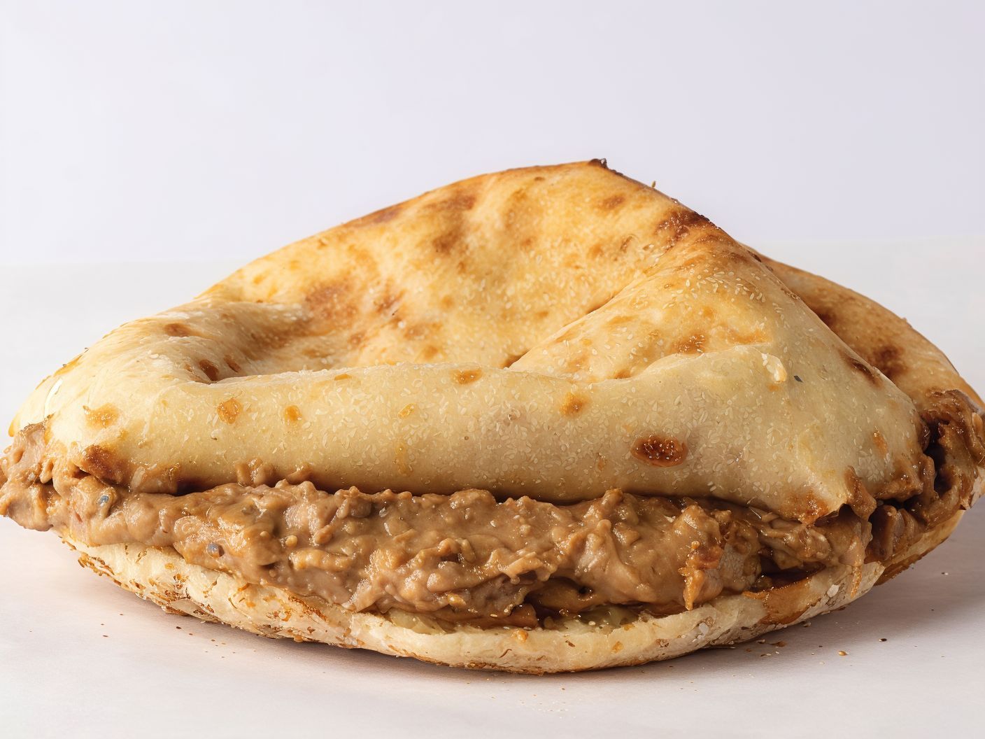 Foul Sandwich with Oil and Tahini