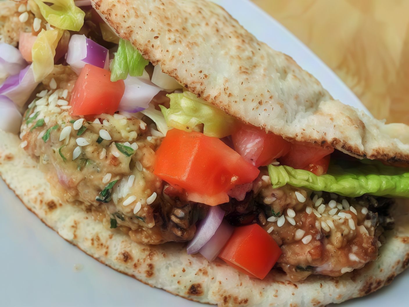 Stuffed Ta'ameya Sandwich
