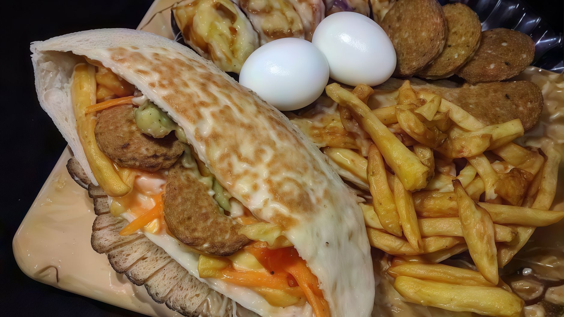 Falafel Sandwich with Cheese