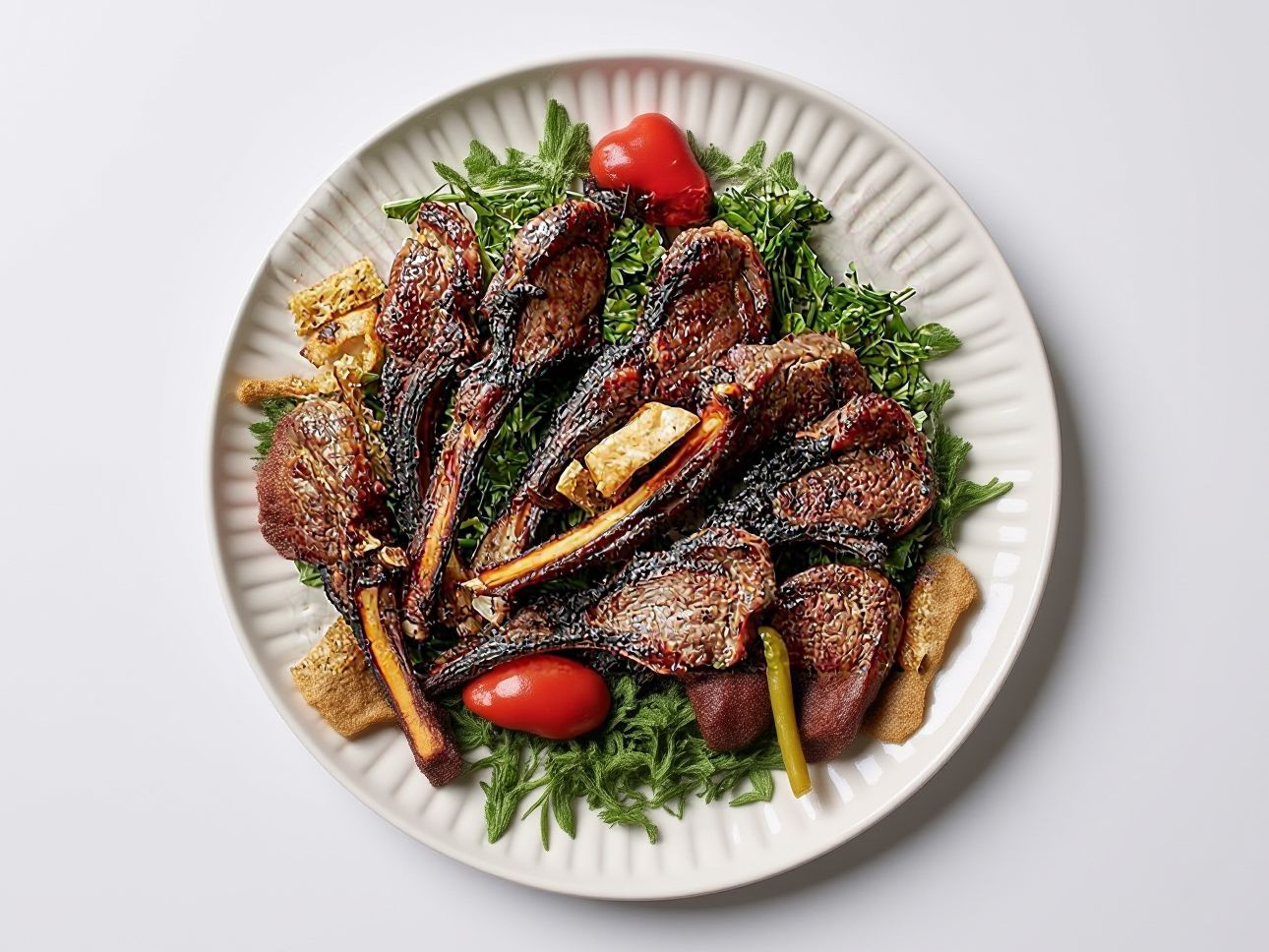 Half Veal chops ribs
