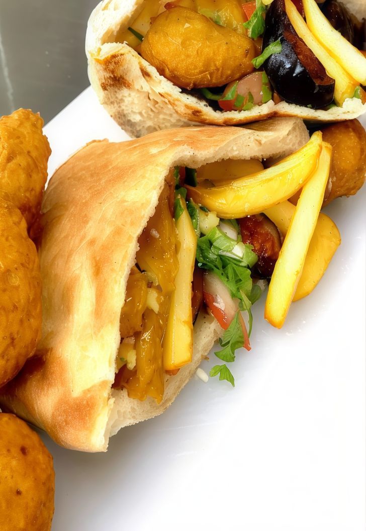 Taamia and Potatoes Sandwich
