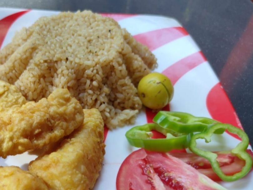 Rice with Fried Fish Fillet