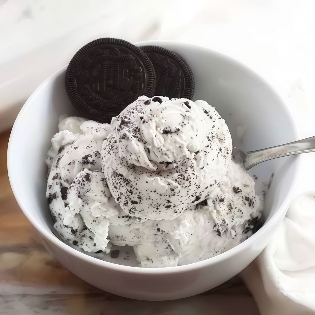 Vanilla with oreo ice cream