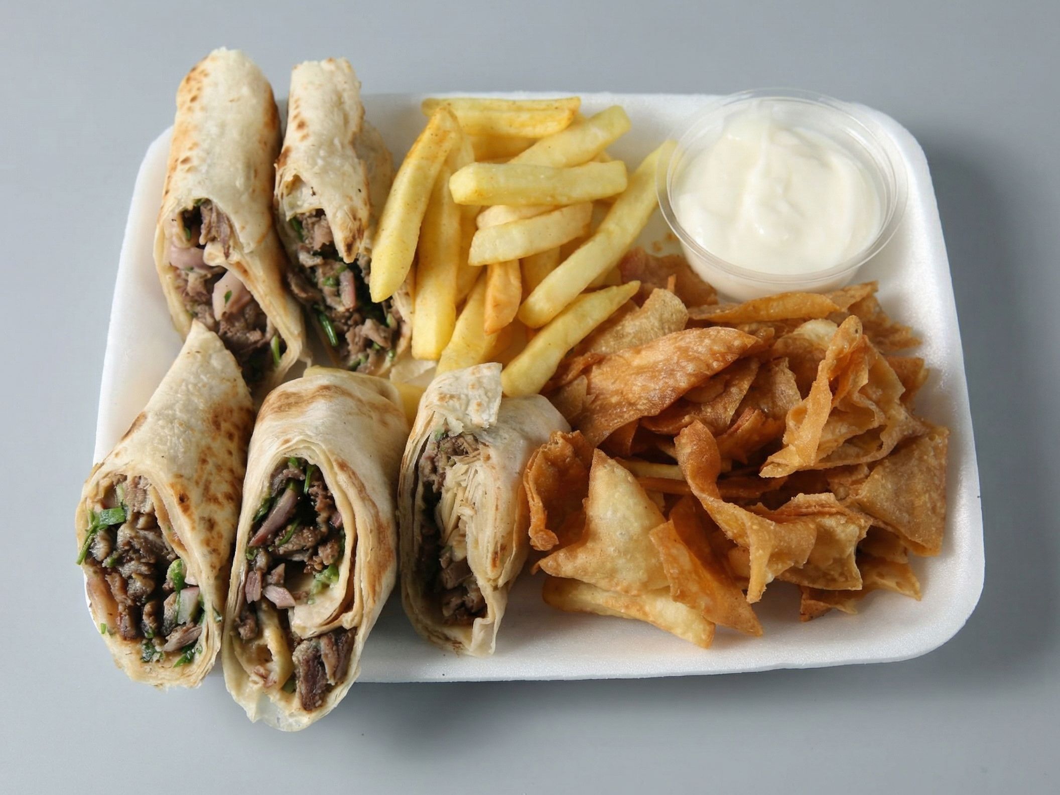 Arabic Shawarma Meal Meat Or Mix