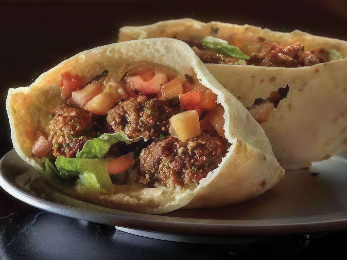 Ta'ameya Sandwich with Moussaka