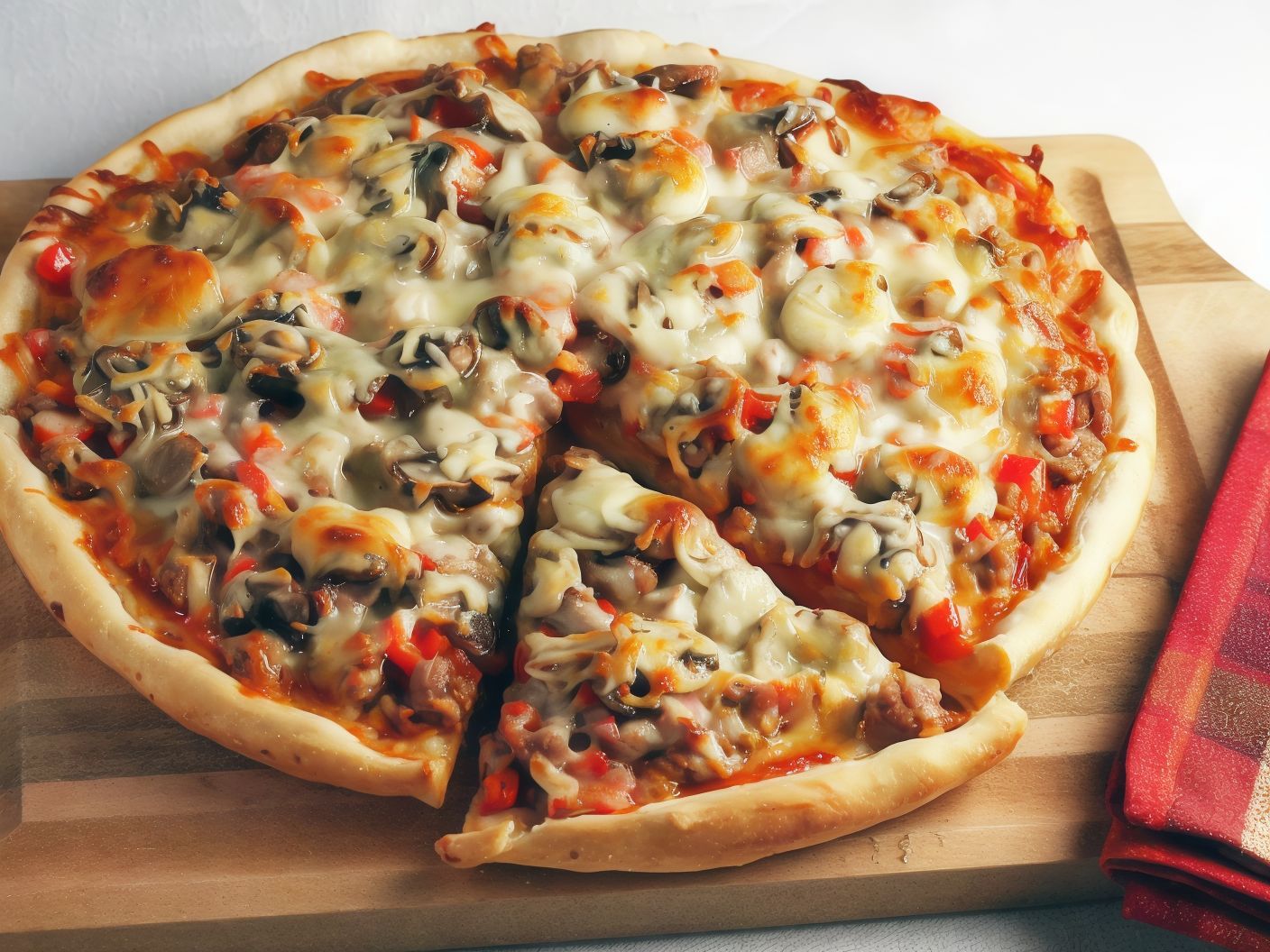 Oriental Sausage on mushroom