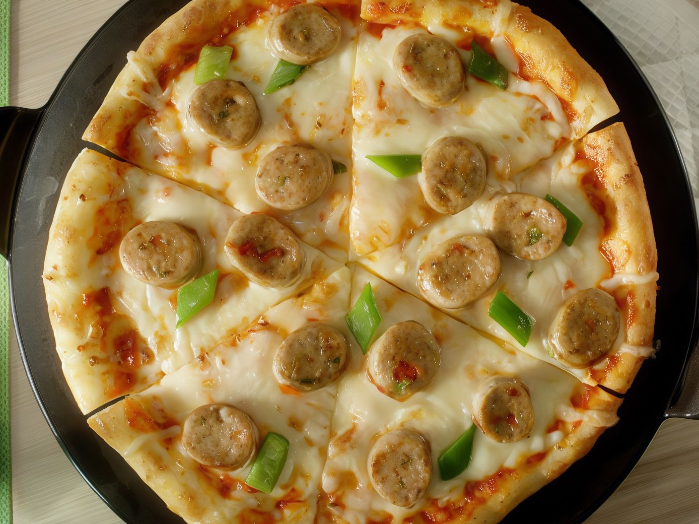 Sausage on chicken