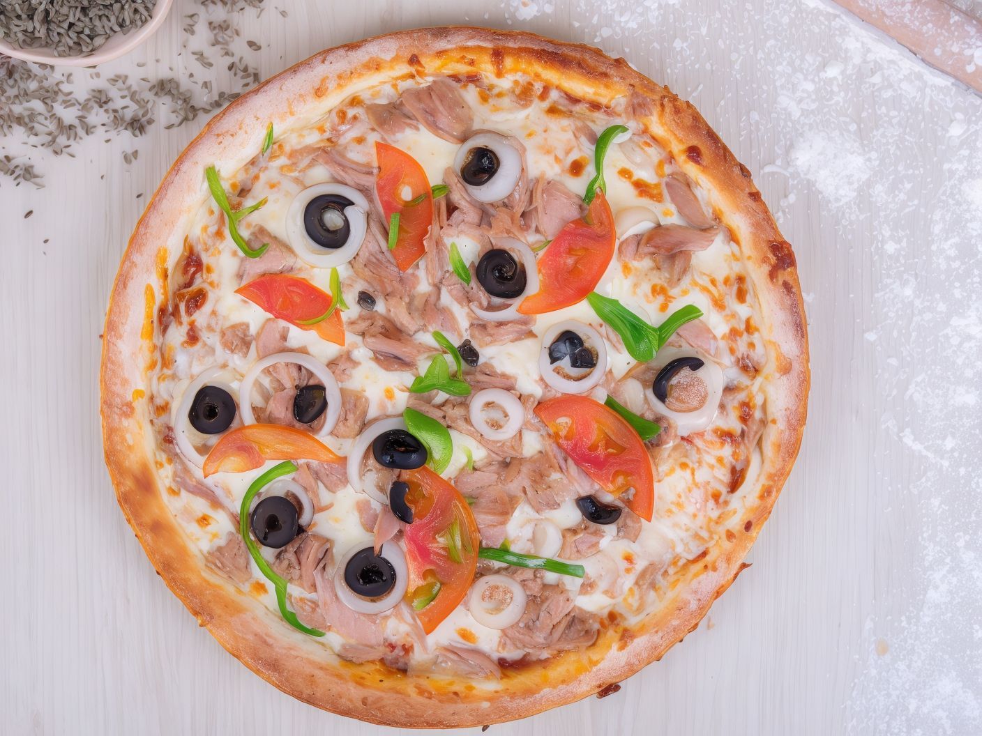 Tuna on mushroom