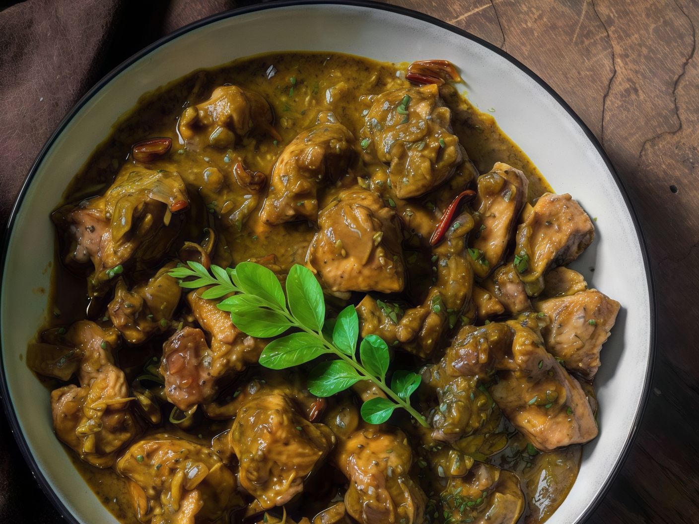 Chicken Pieces With Black Pepper Sauce