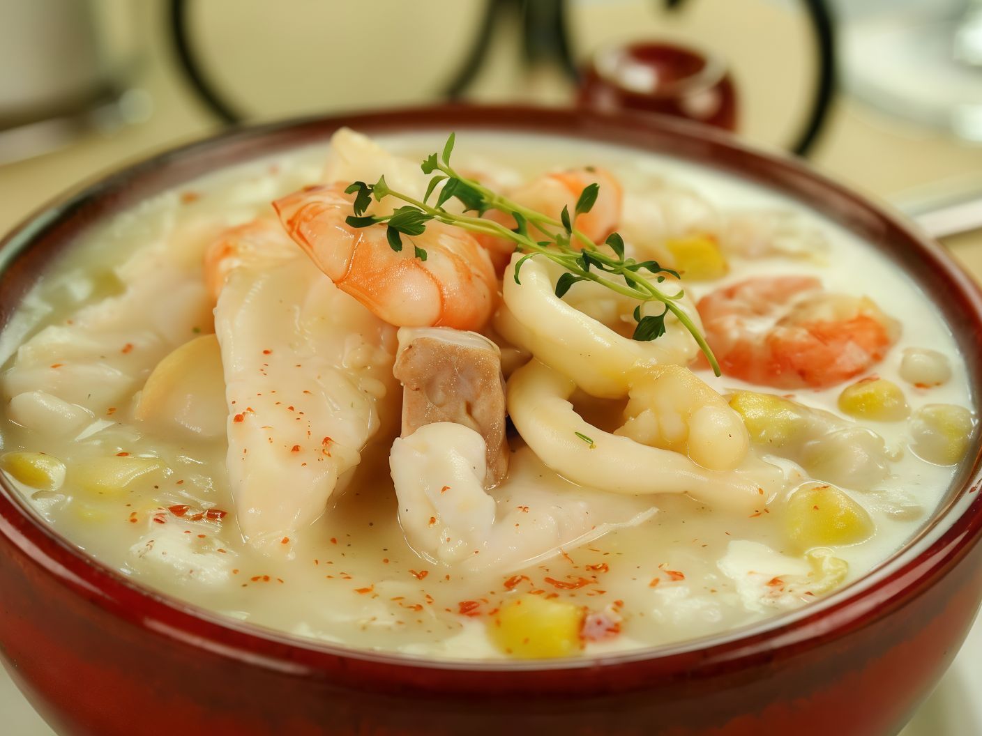 Creamy Boneless Seafood Soup