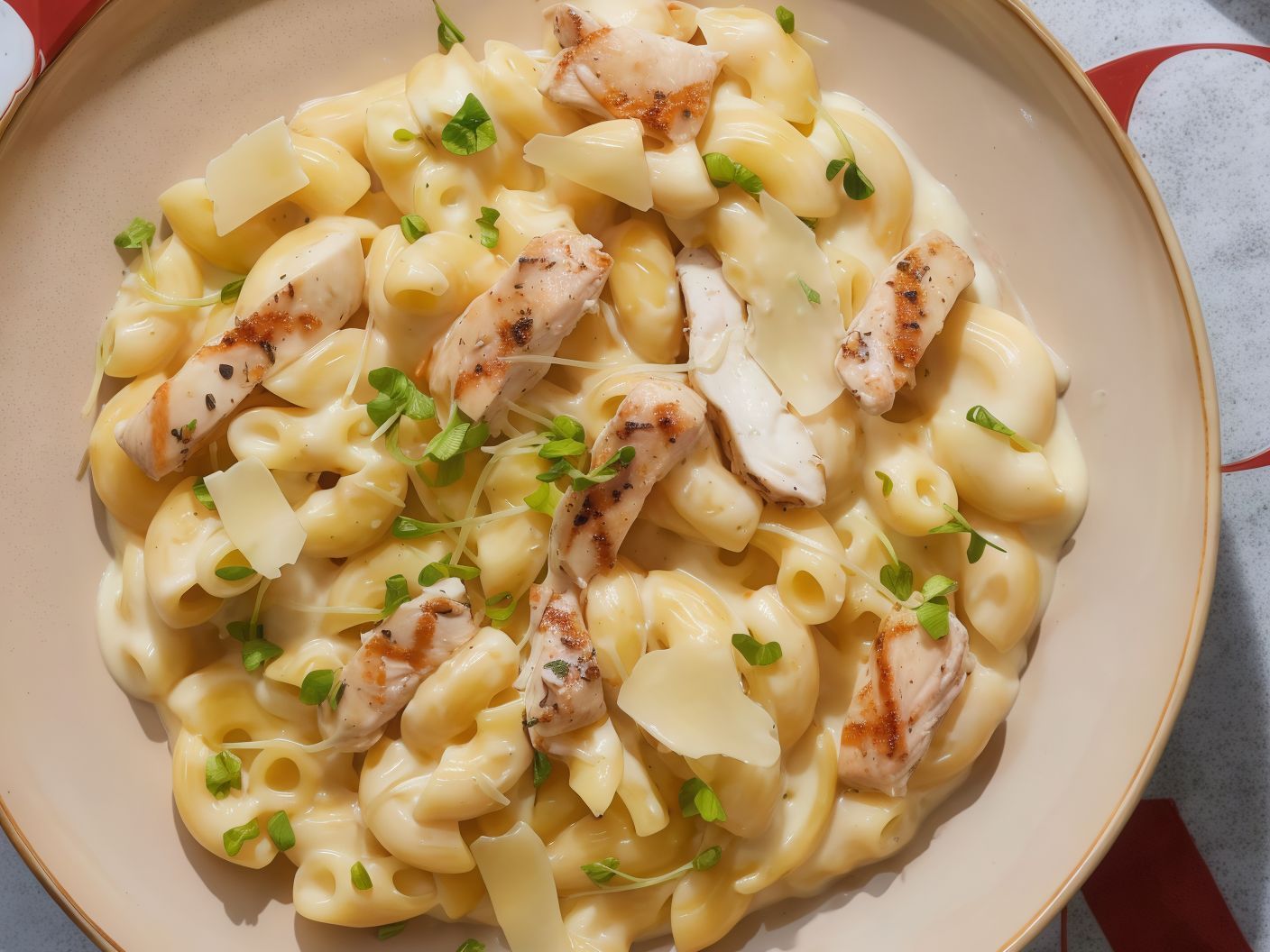 Chicken Tartufo Mac and Cheese Pasta
