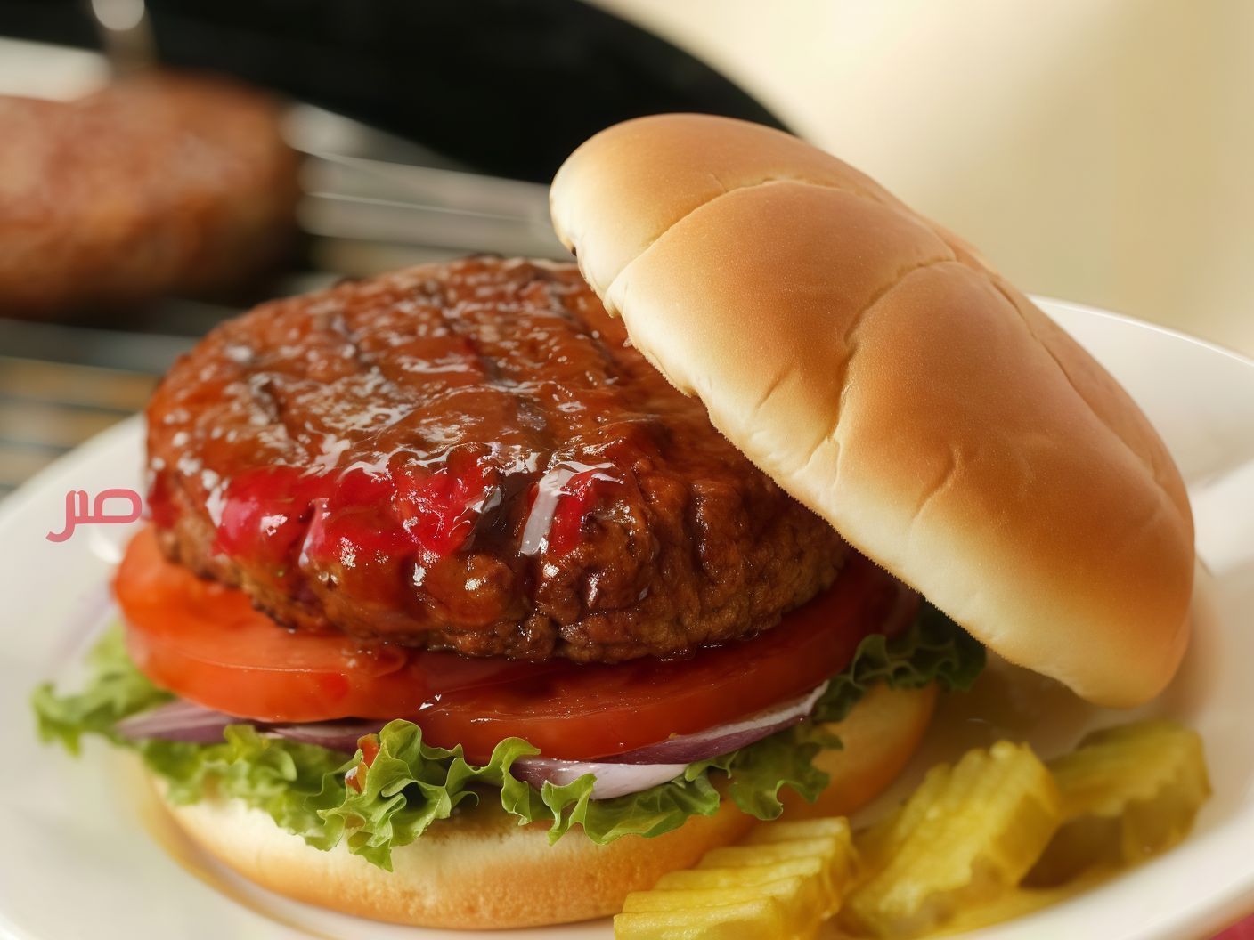 Beef Burger Bun Sandwich