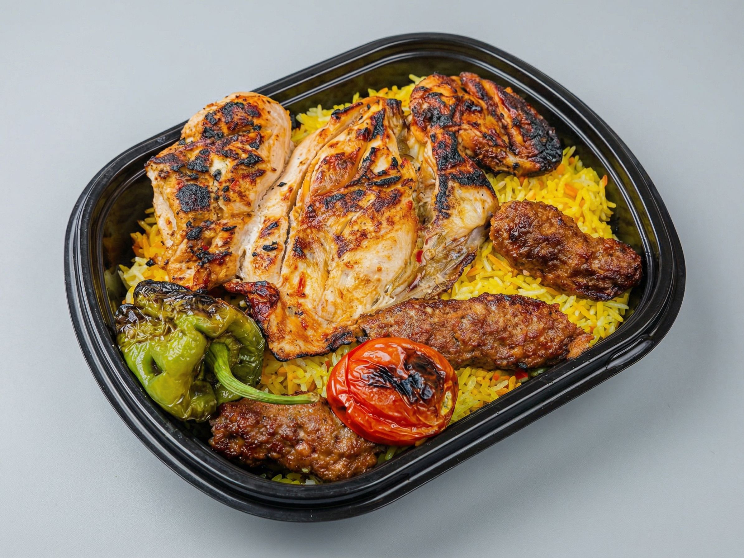 Quarter Chicken Breast Shish Meal And Eighth Kofta