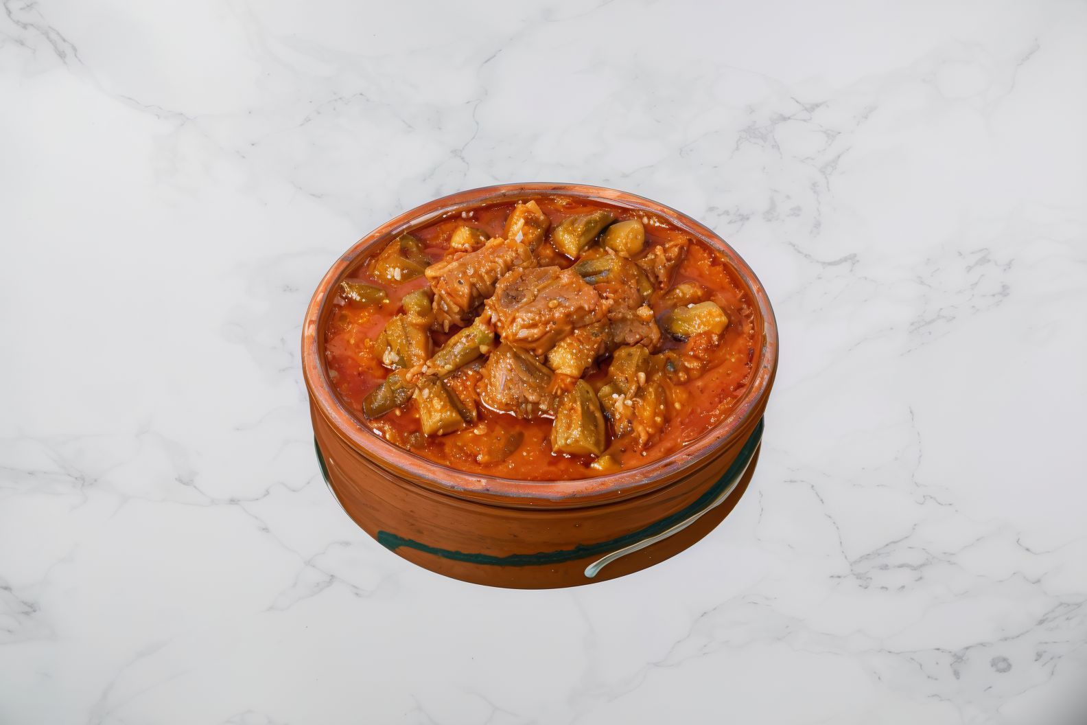 Okra tagine with meat
