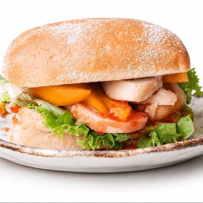 Spicy Square Chicken Sandwich with Mayonnaise