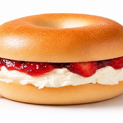Strawberry Cream Bagel Sandwich