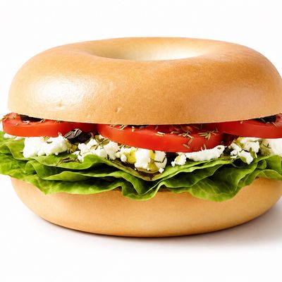 Greek Feta Bagel Sandwich