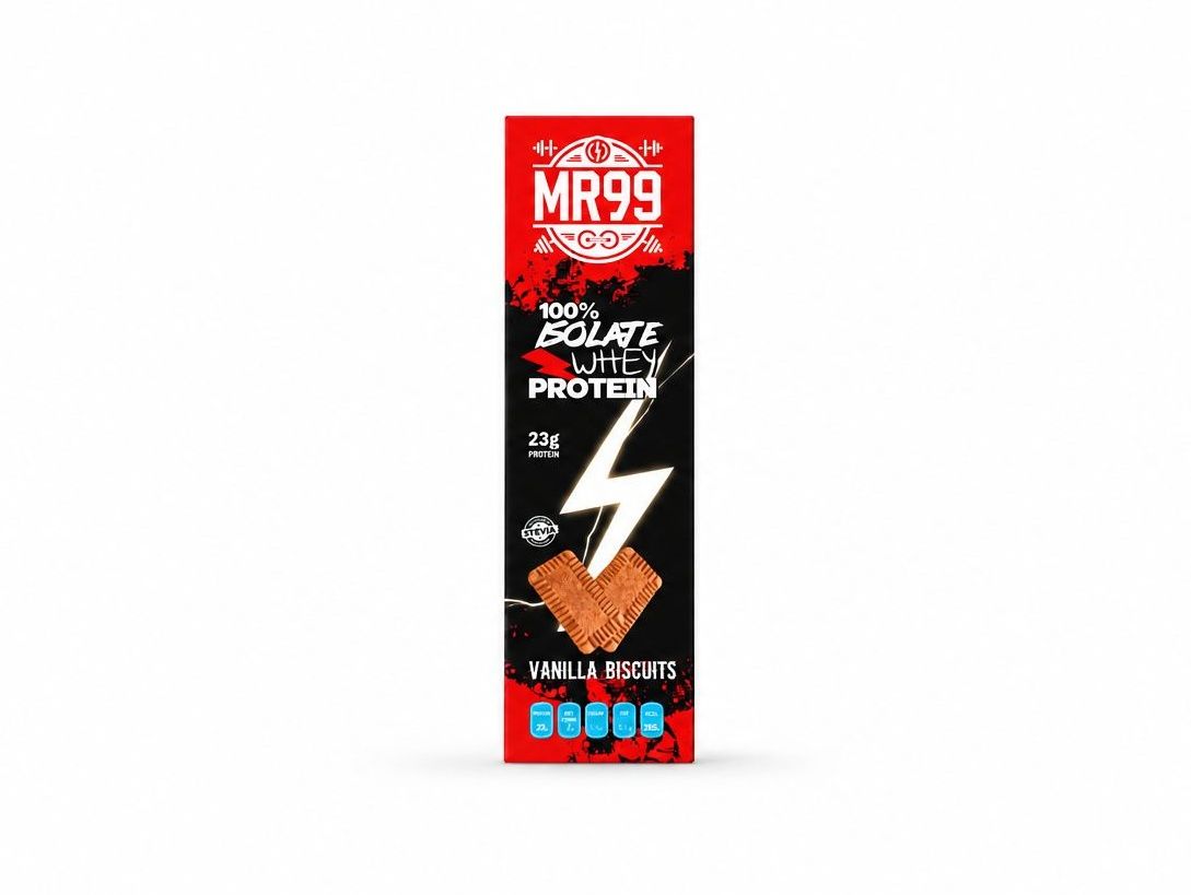 Vanilla biscuit flavored protein bar