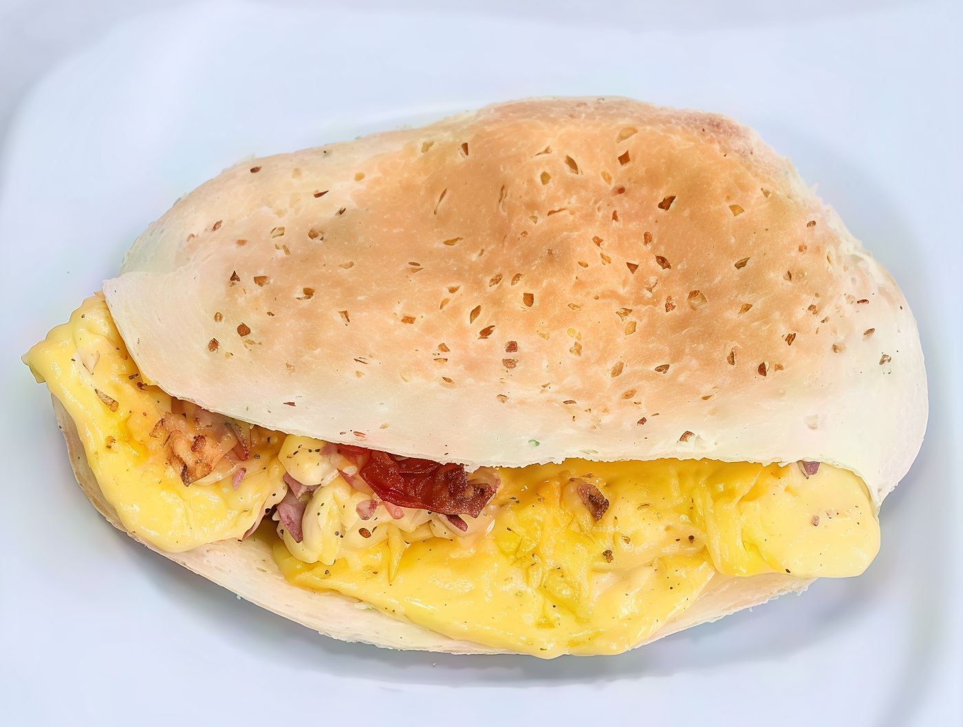 Omelette With Pastrami Sandwich