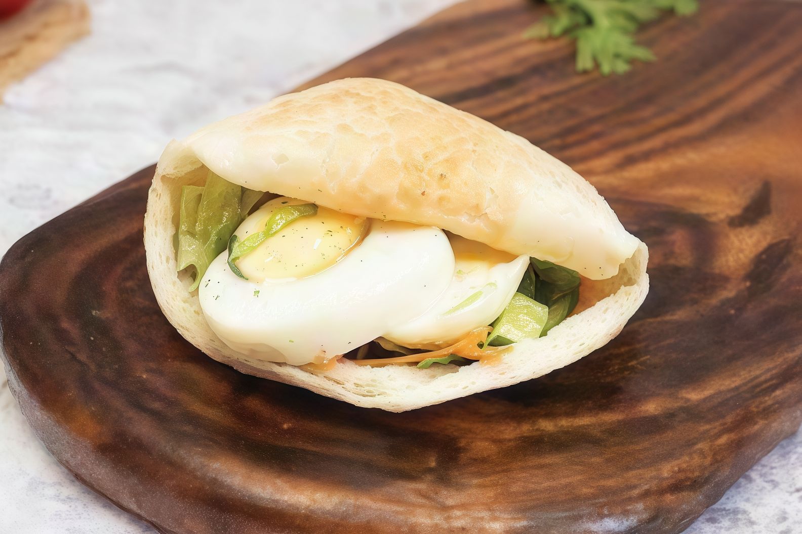 Baba Ghannoug Sandwich with Eggs