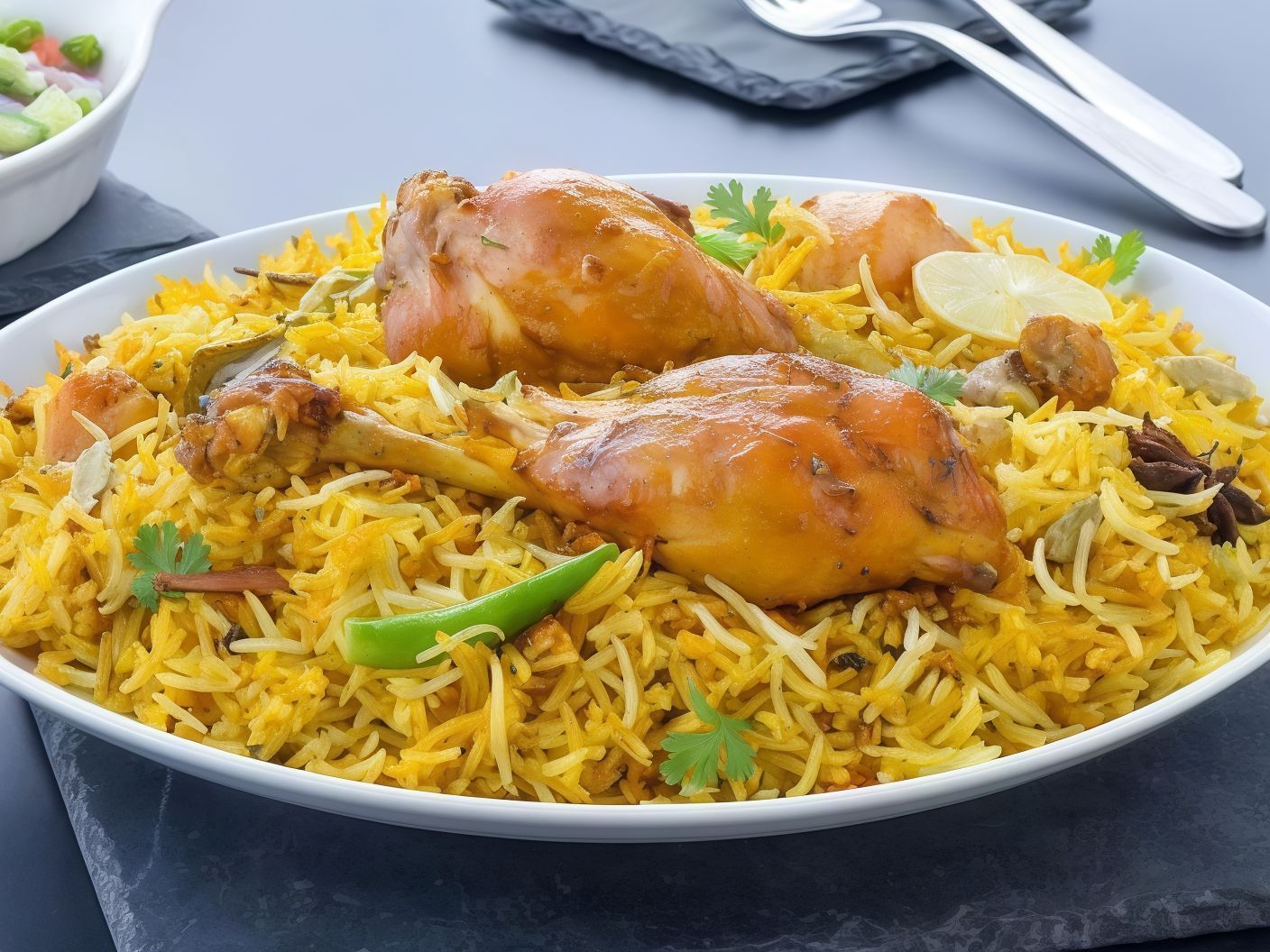 Indian Chicken Biryani Dish