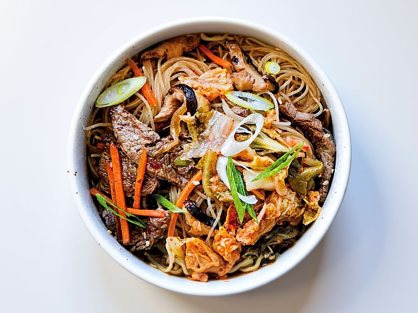 Stir-Fry Korean Kimchi Beef Noodles