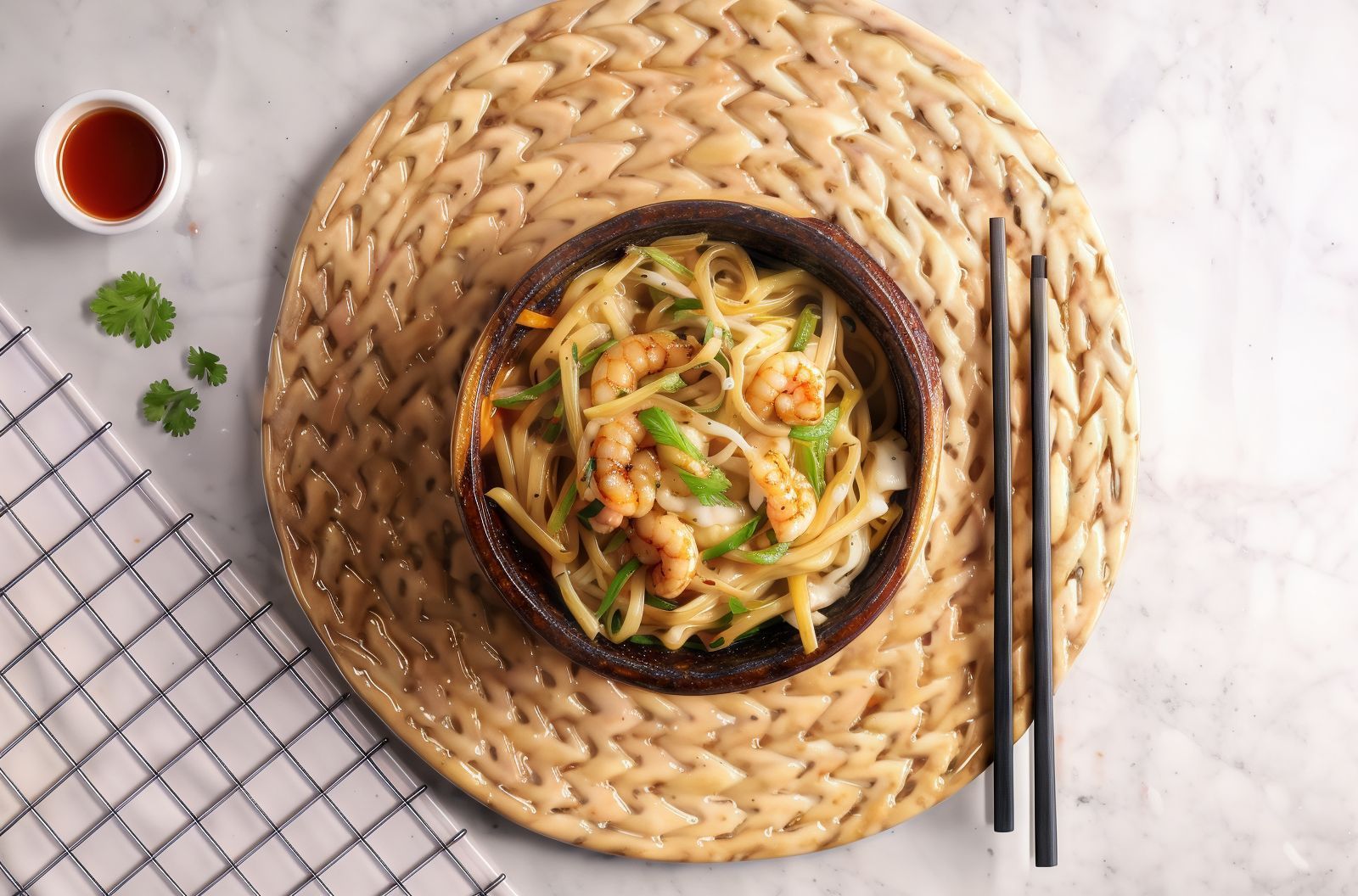 Grilled Noodles Shrimp