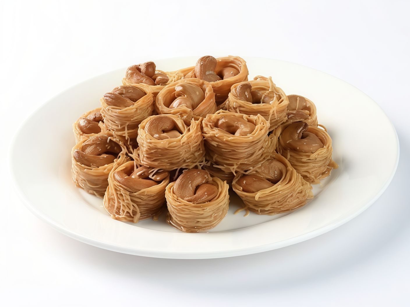 Aish El Bolbol With Cashews