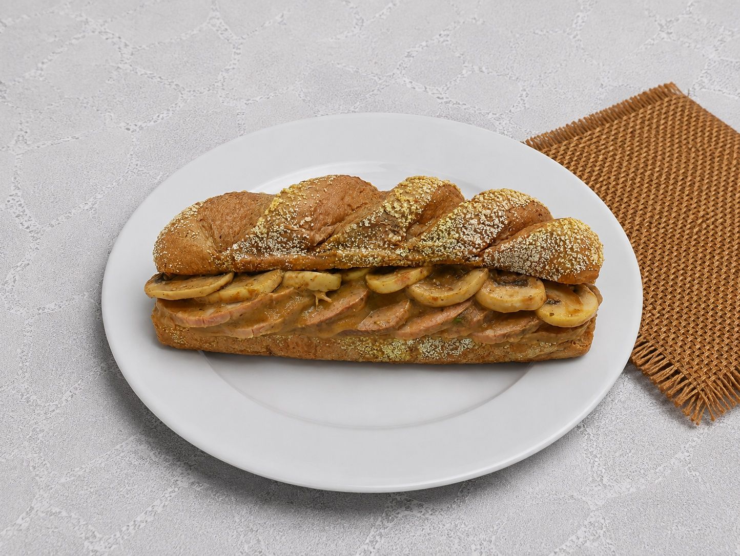 Roast Beef Gravy Mushroom Sandwich