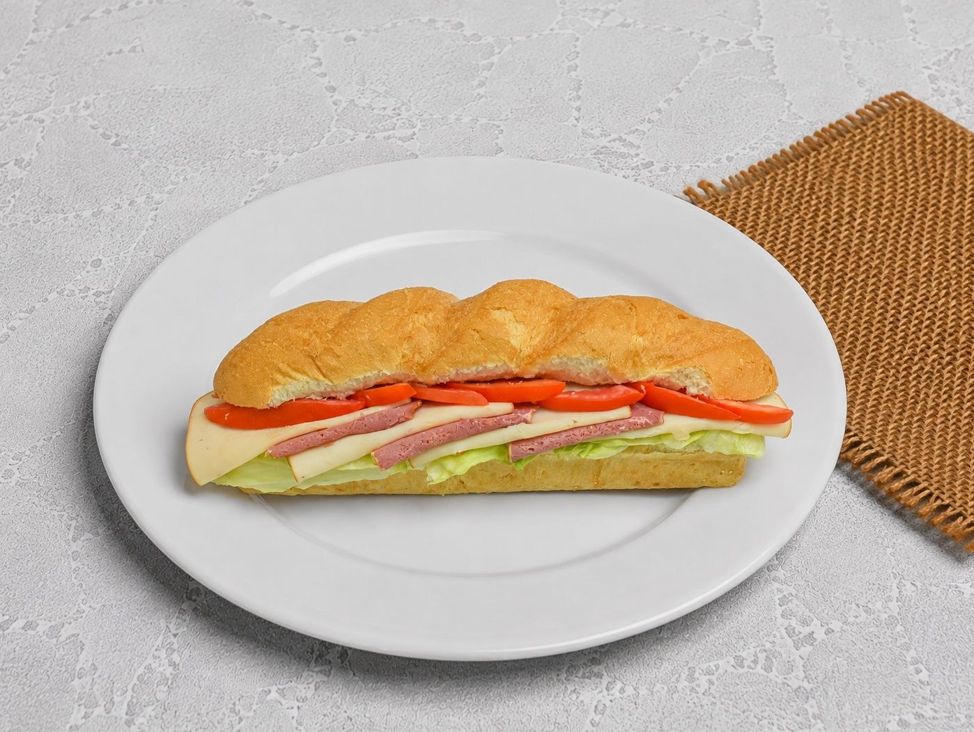 Turkey with Cold Cut Beef and Lettuce Sandwich