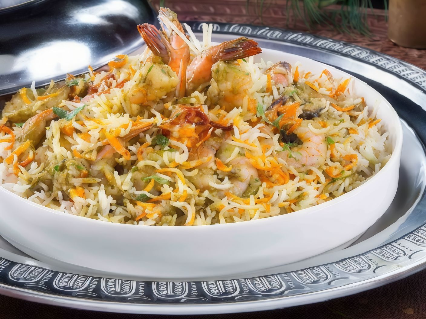 Hyderabad Prawn Biryani