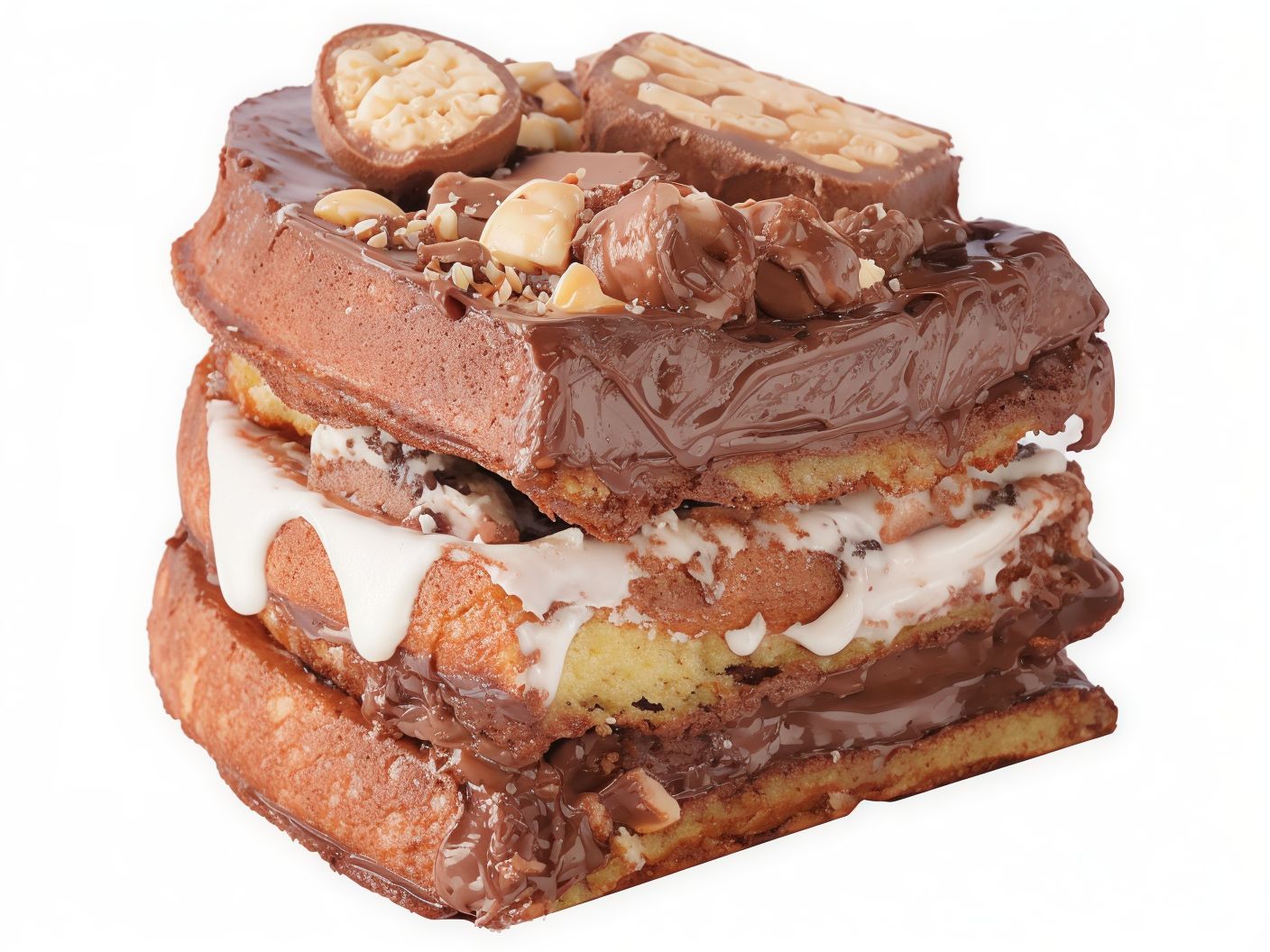 TNT Chocolate Cake Waffle - Slice