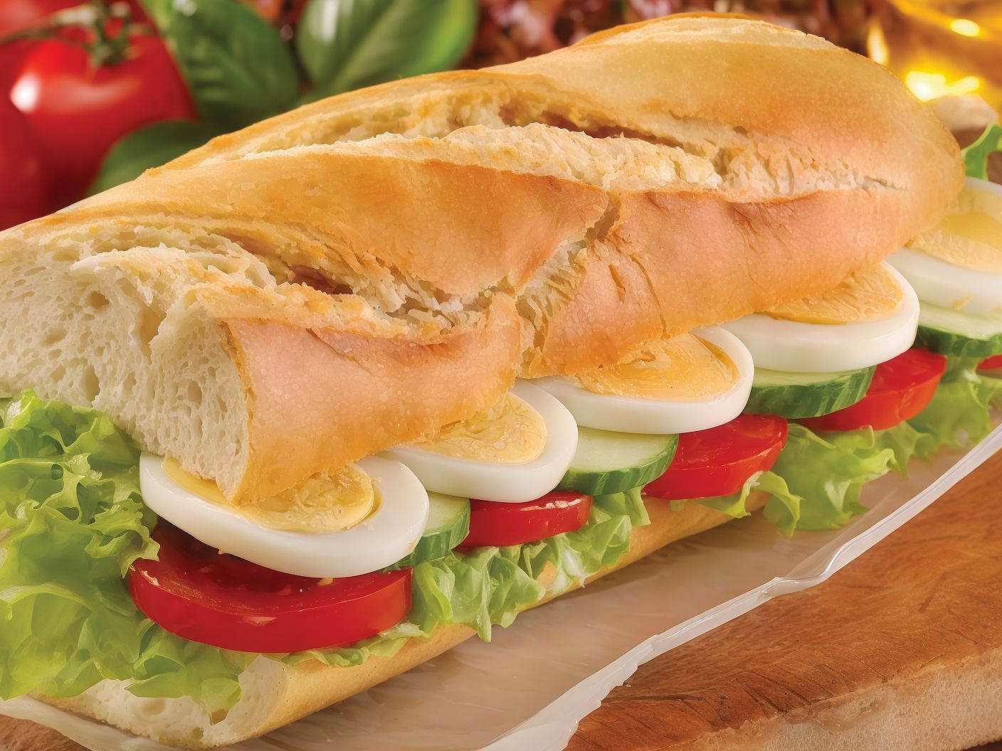 Boiled egg sandwich