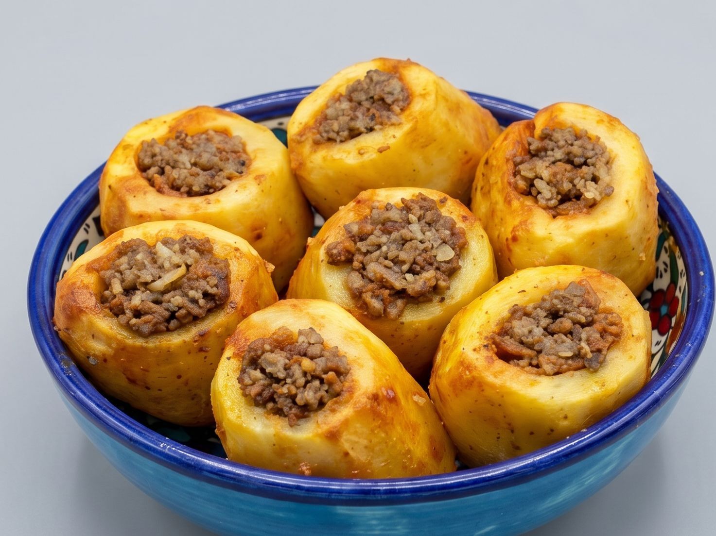 Potatoes Stuffed With Minced Meat