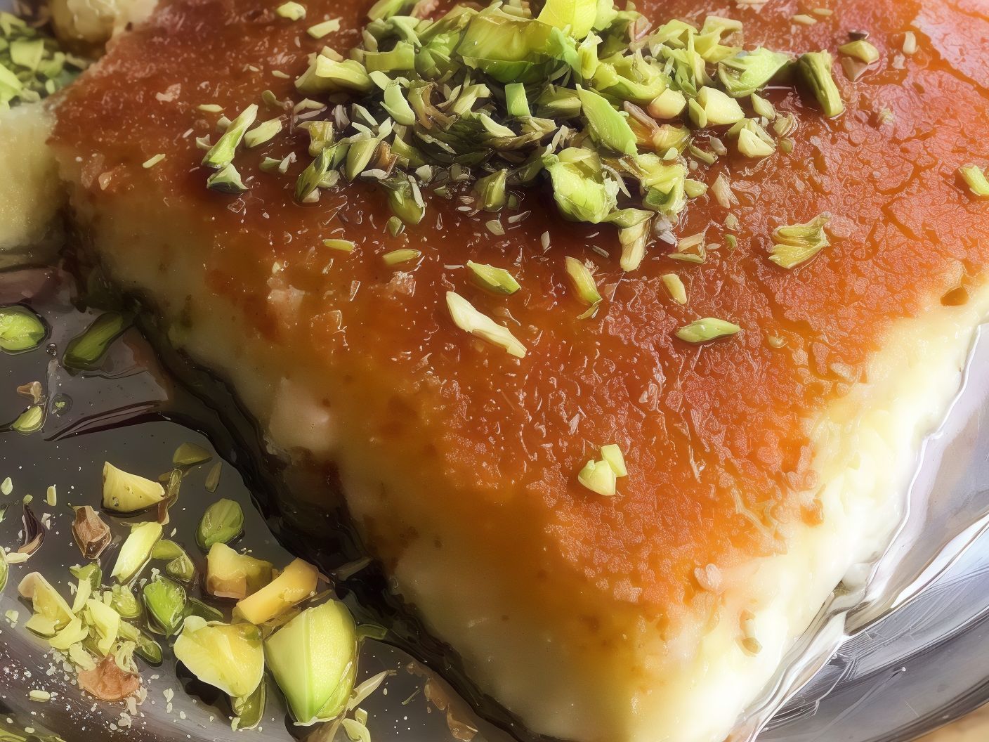 Kunafa between the fires, soft with cream