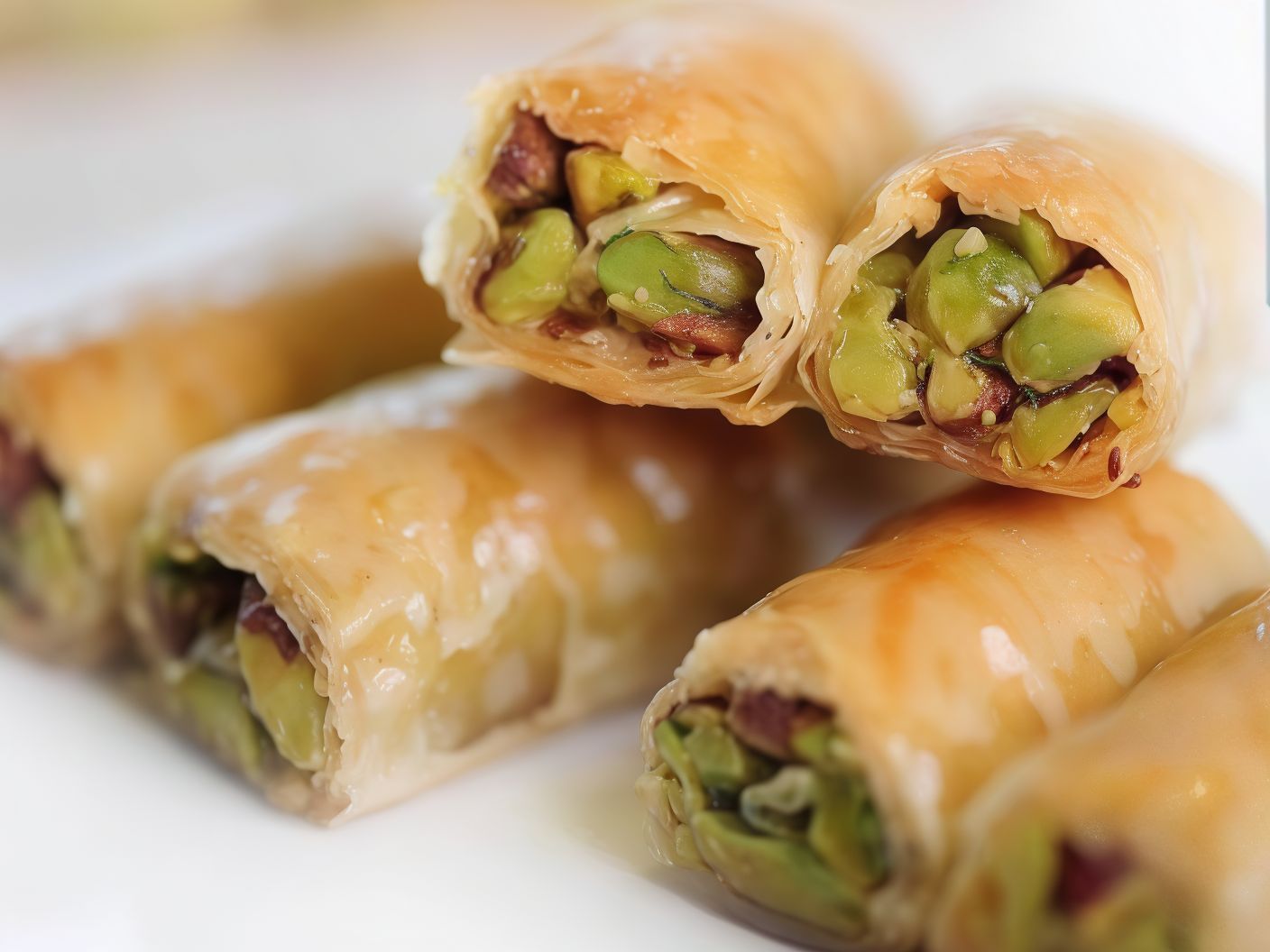 Milk fingers with pistachios