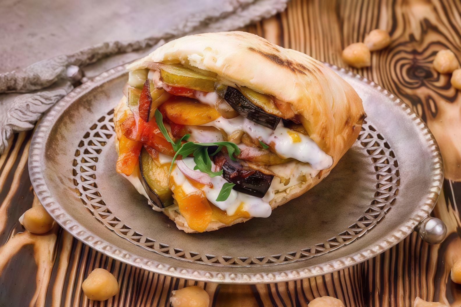 Potato and Eggplant Sandwich
