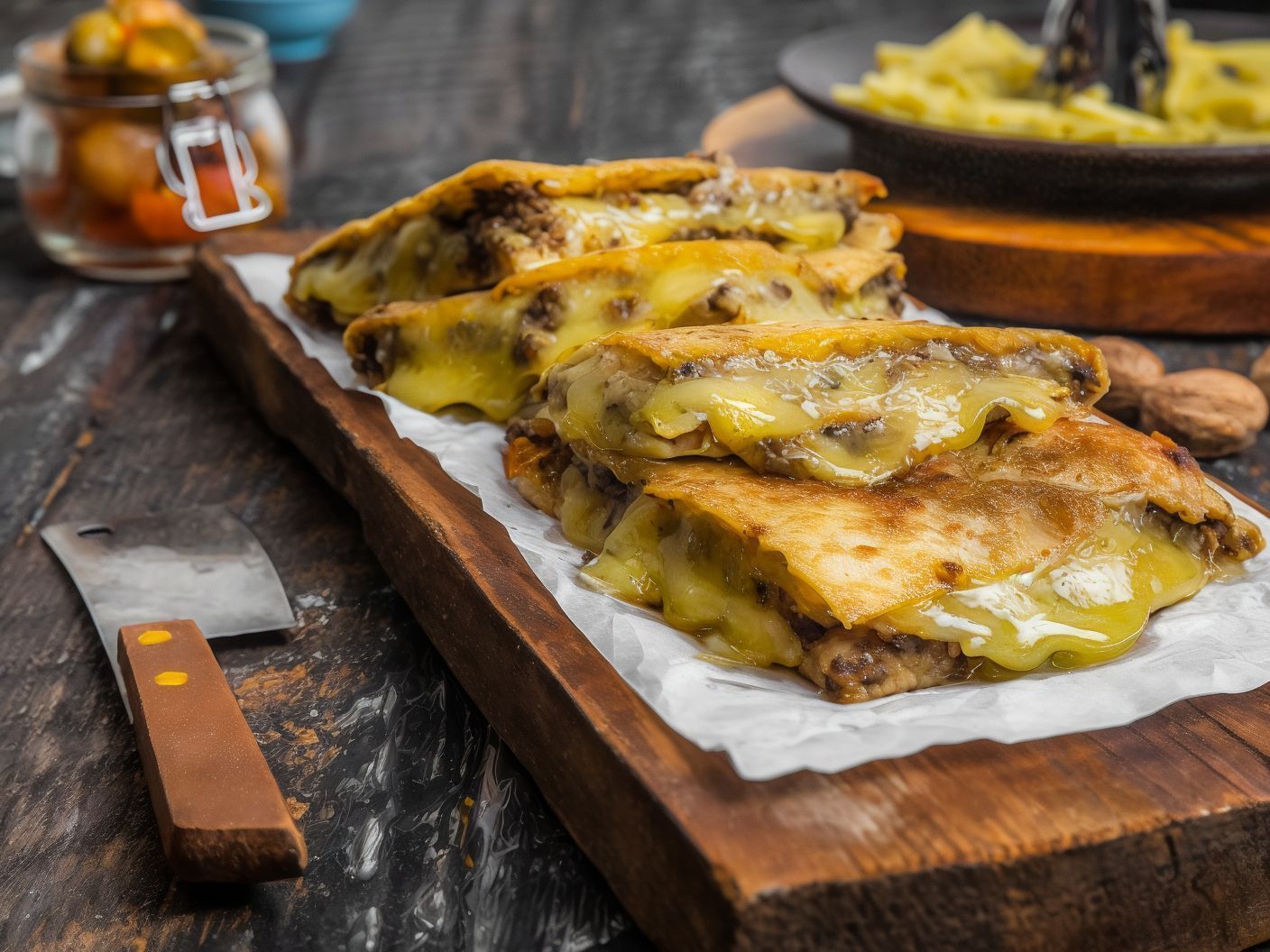 Meat Hawawshi With Roumi Cheese