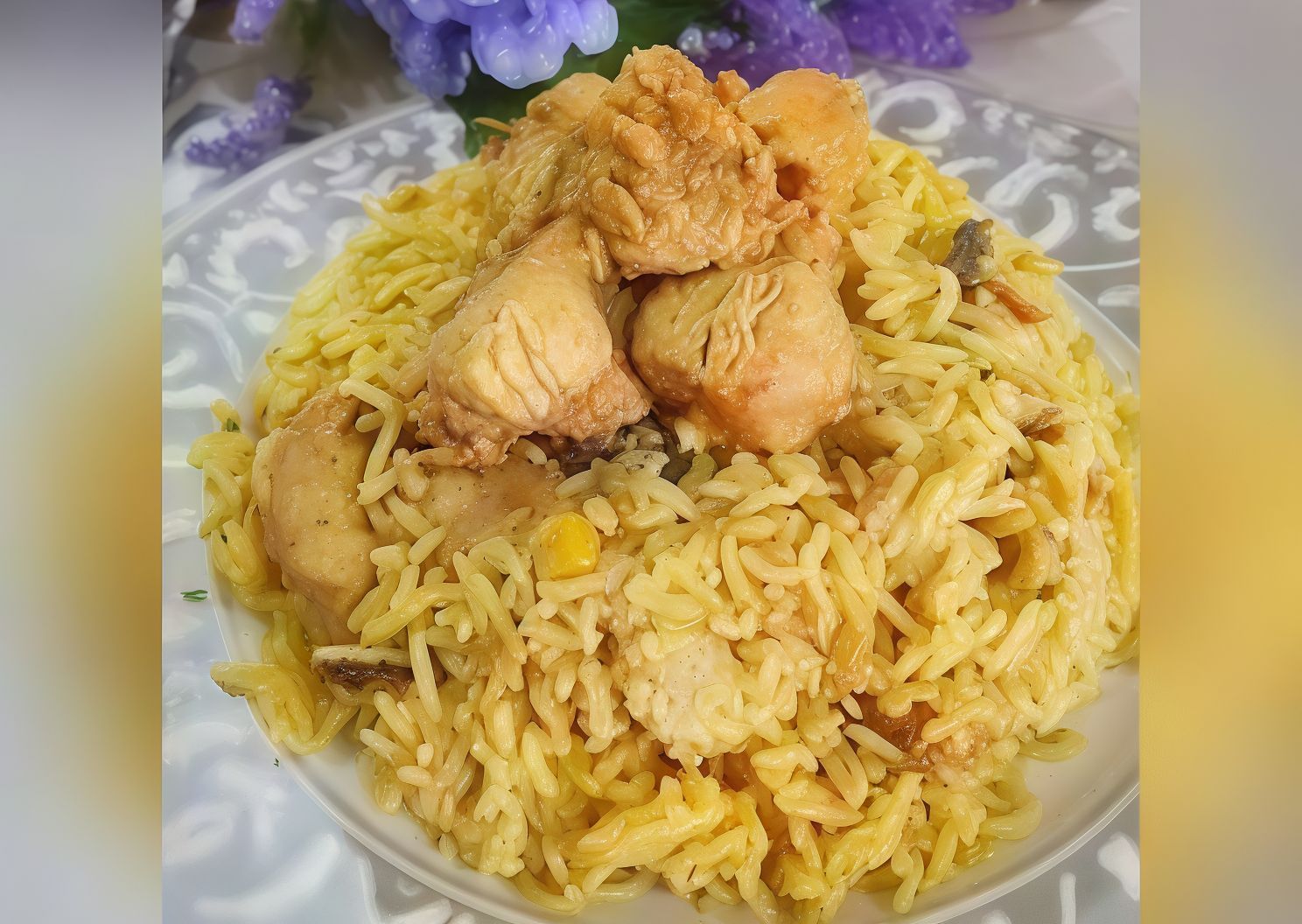 Kabsa With Shish Tawook Pieces Bram
