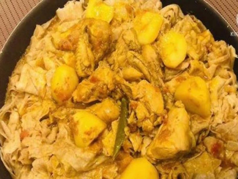 Chicken broth fatteh