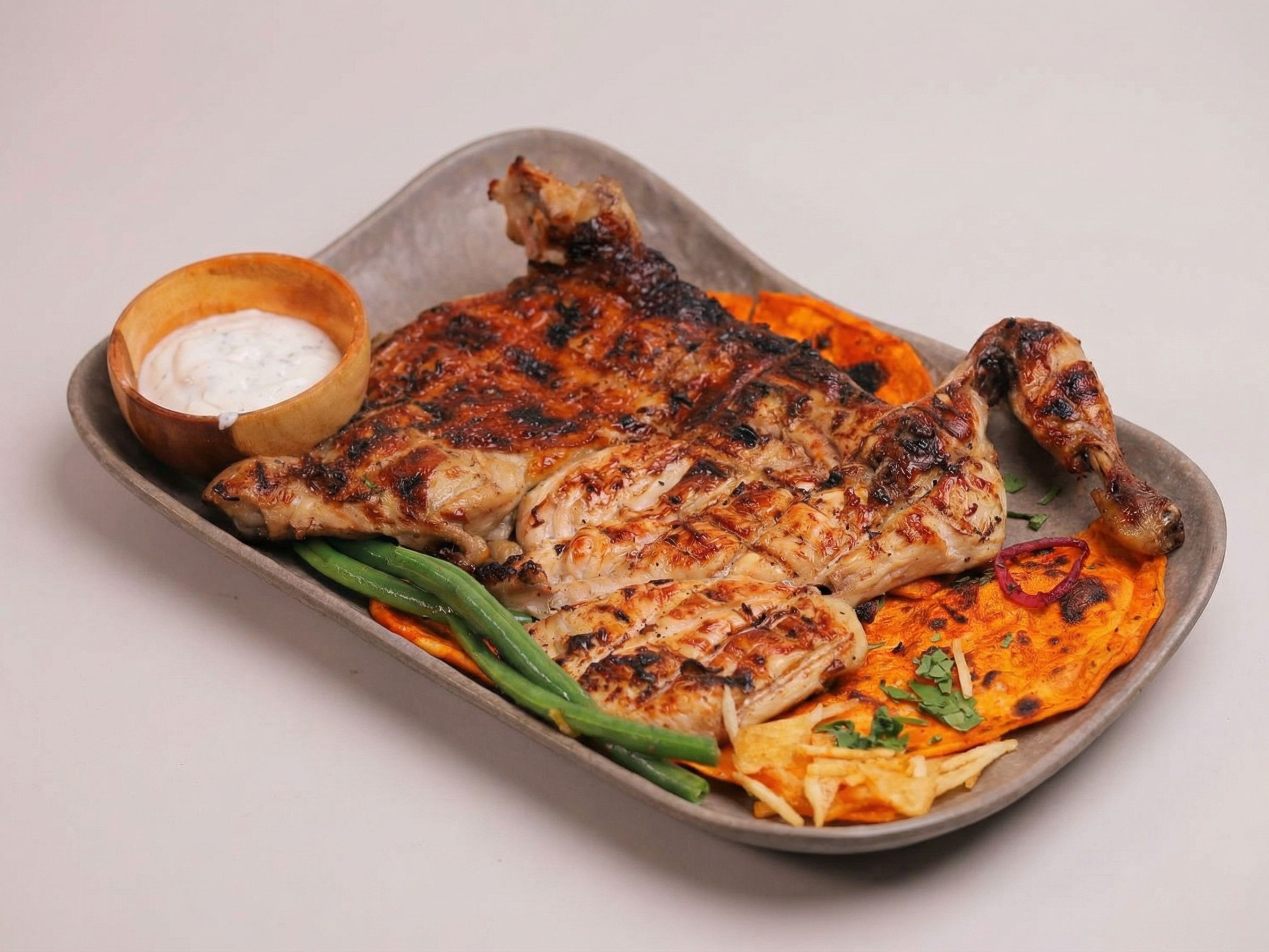 Half charcoal-grilled chicken