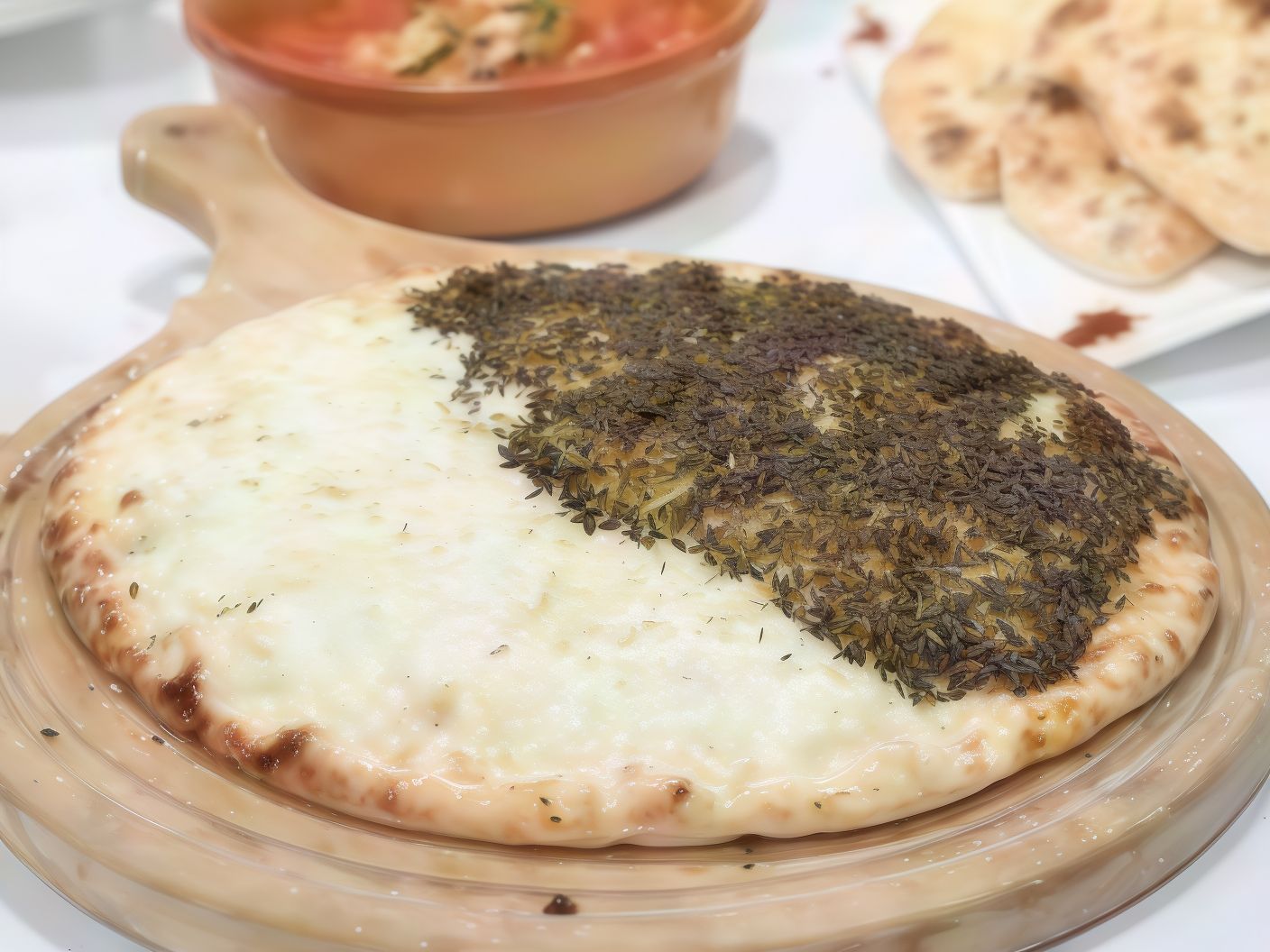 Cheese With Sprinkle Thyme Manoucheh