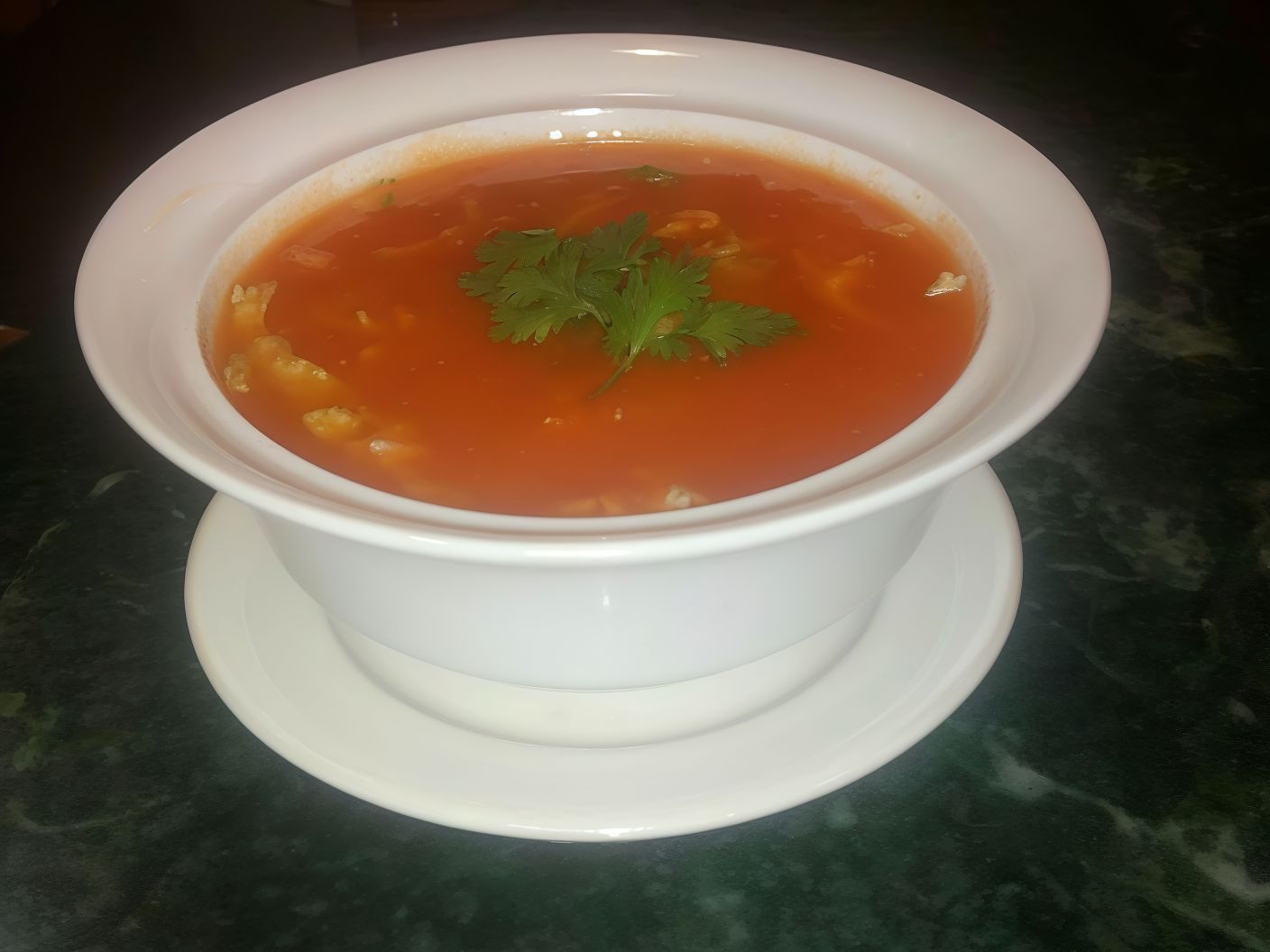 Hot and sour chicken soup