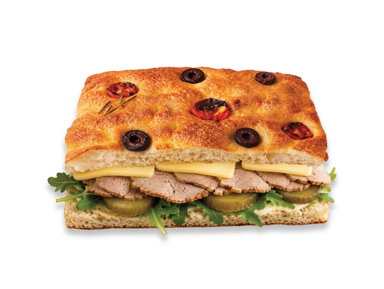 Roast Beef Focaccia Sandwich