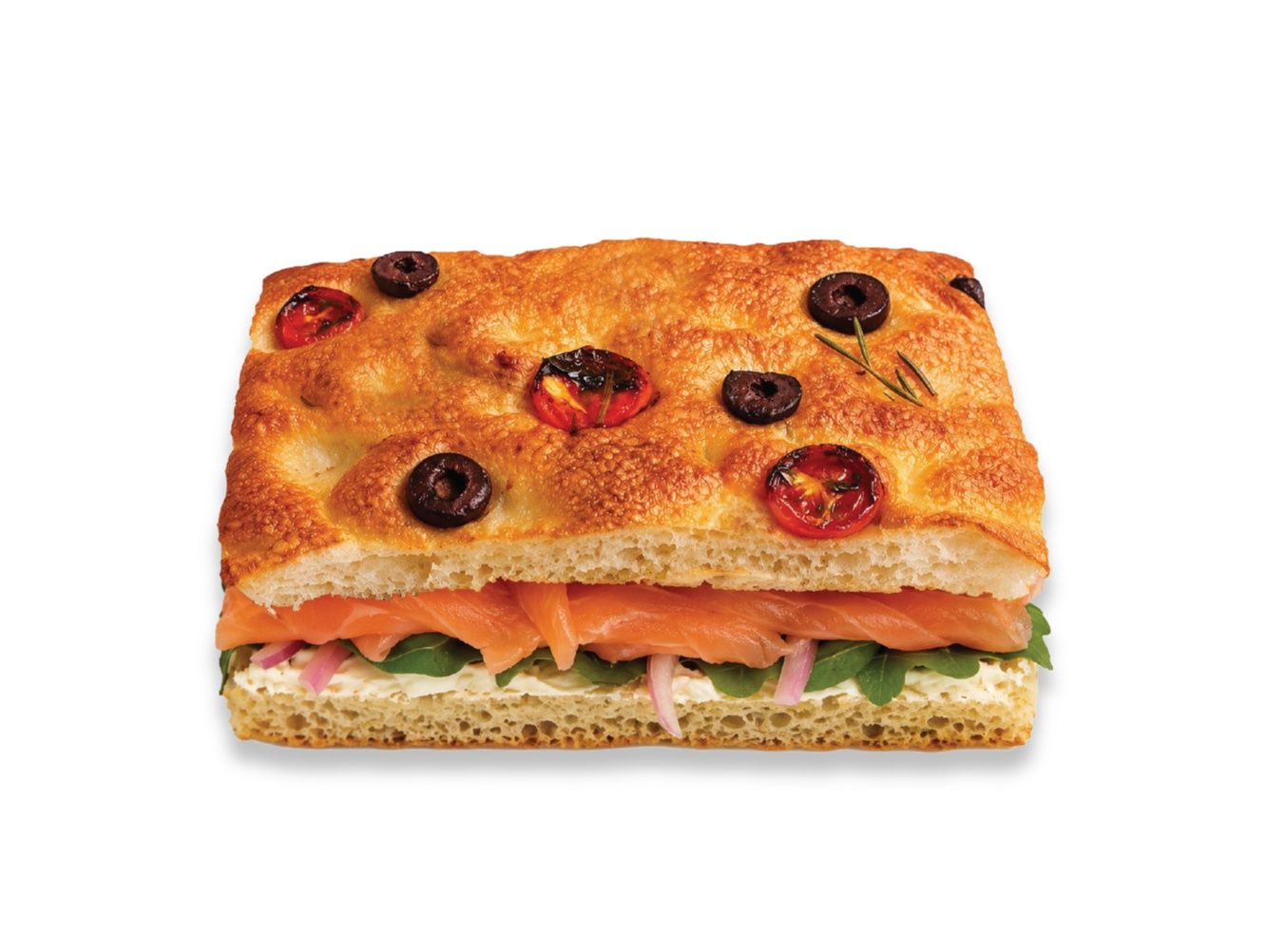 Smoked Salmon And Cream Cheese Focaccia