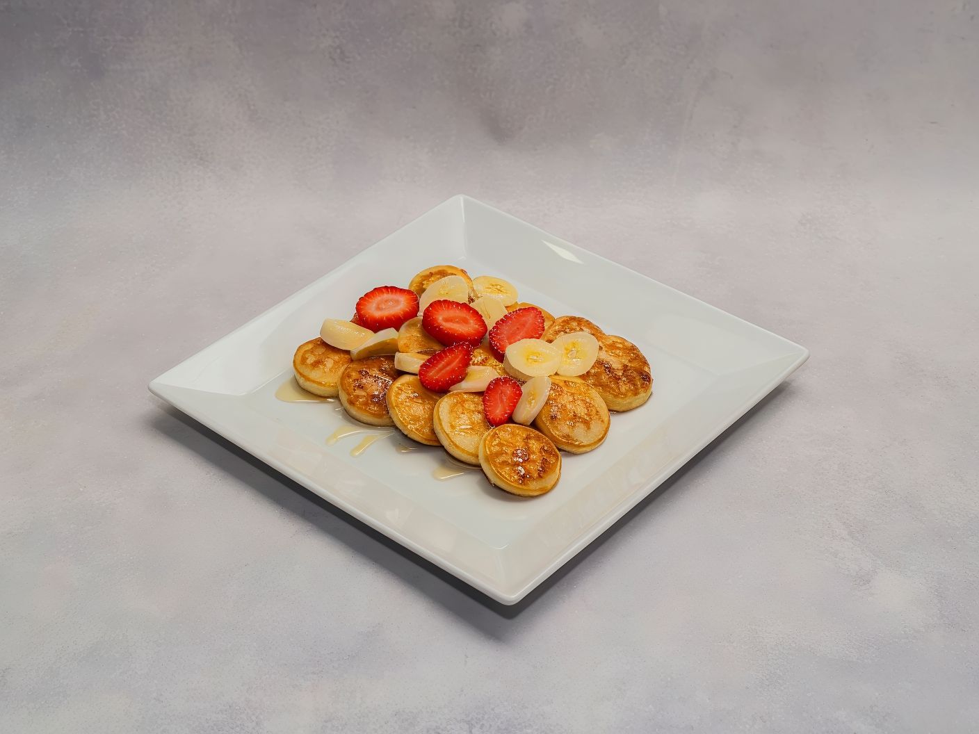 Mini Pancake Honey With Fruits