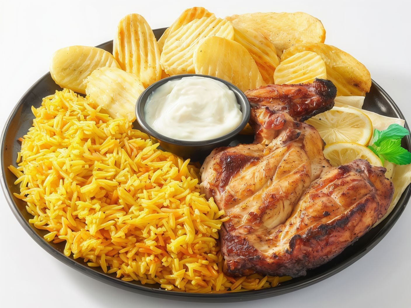 Quarter Chicken Breast With Rice