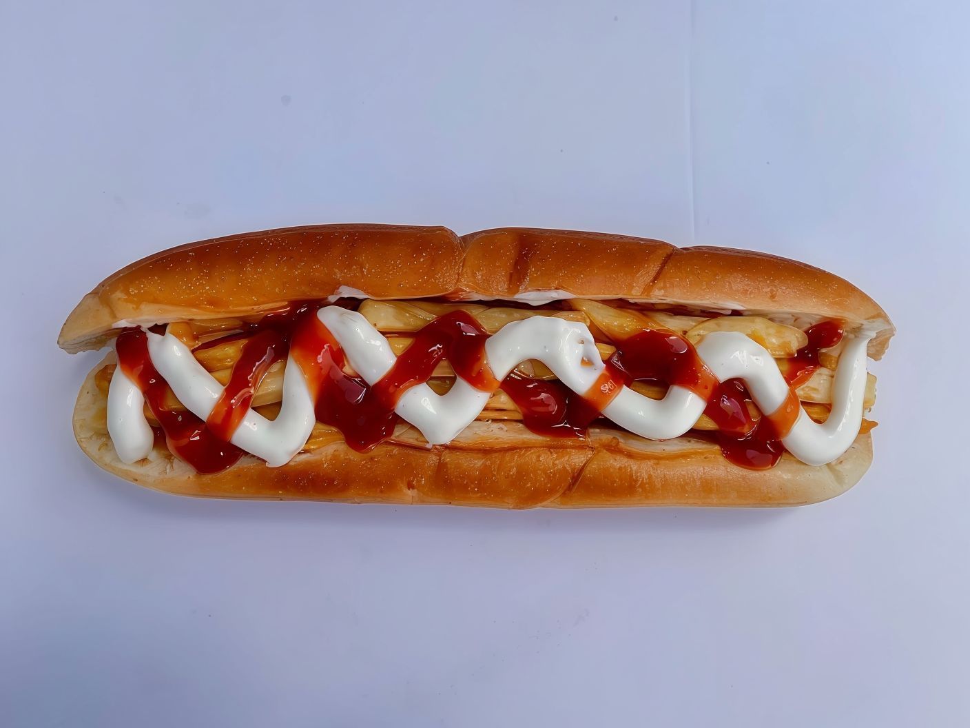 Fries With Ketchup And Mayonnaise Fino