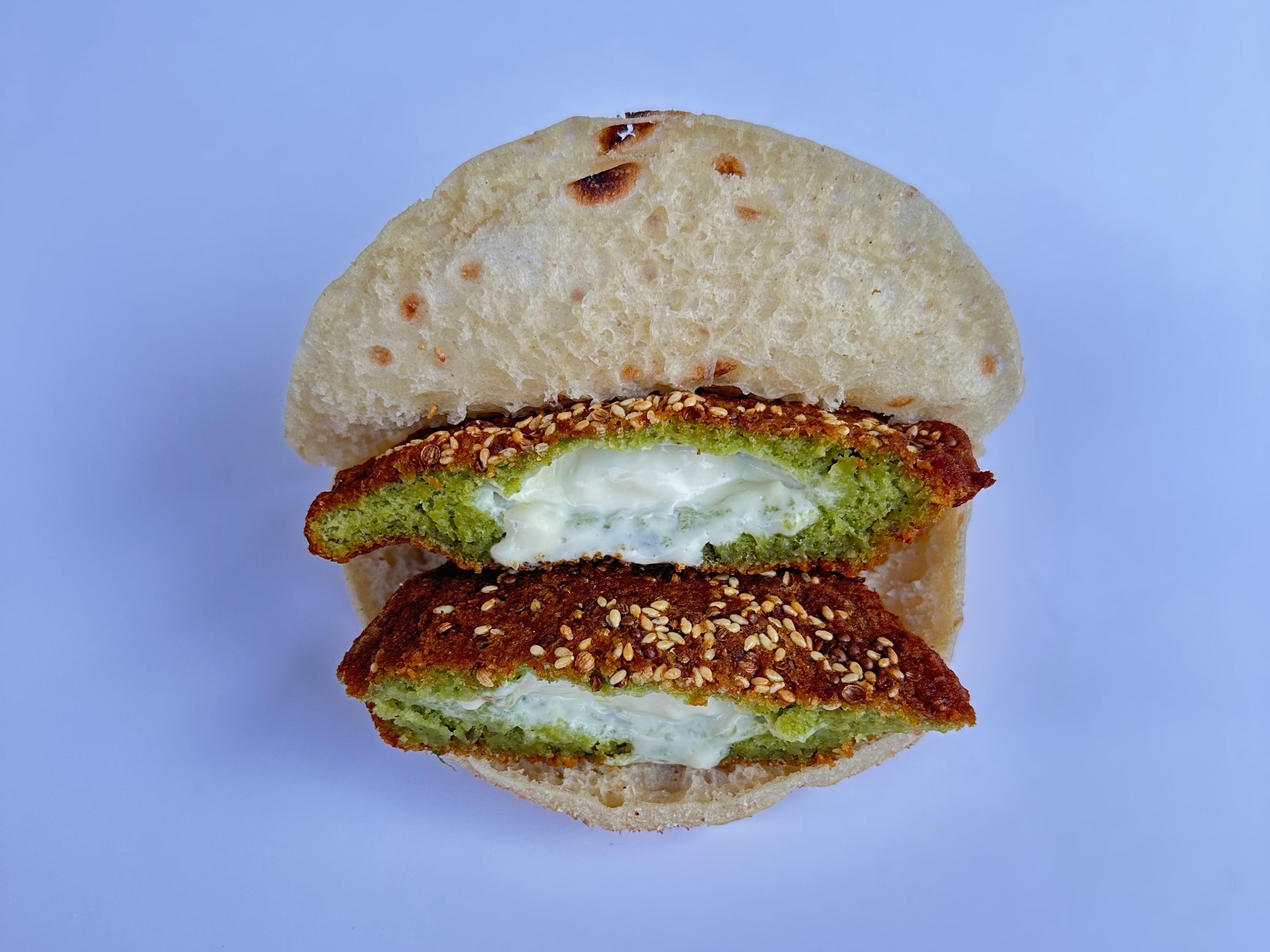 Sandwich Taamia Stuffed with Kiri Cheese