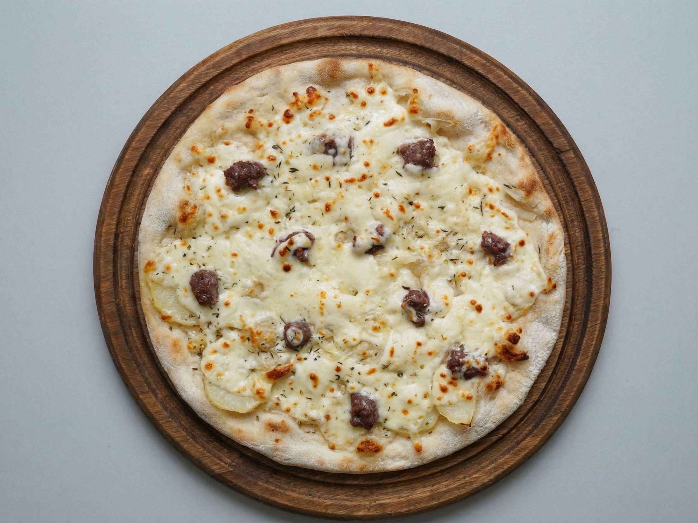 Potato and Sausage Pizza
